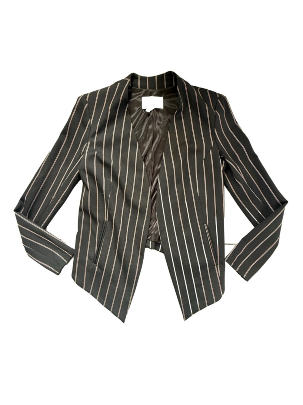 BCBGeneration Pinstripe Open Front Blazer Jacket Medium